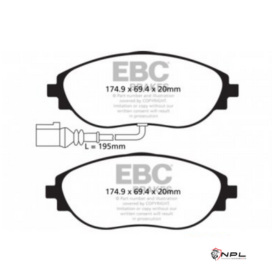 Pastilhas De Freio Dianteira Audi/vw Ebc Yellowstuff Dp42127r (340mm) EBC Brakes