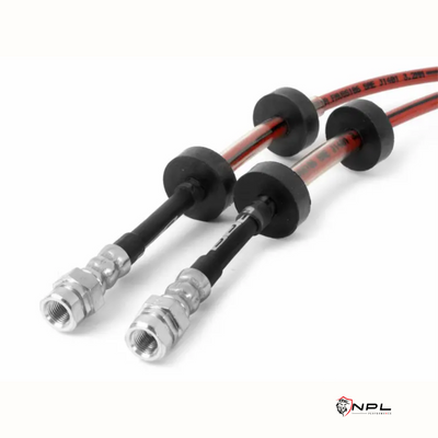 Aeroquip De Freios Em Malha De Aço Dianteiro Ecs Tuning Vw Golf Mk7 Gti, Jetta Mk7 Gli, Tiguan Mqb, Audi A3, S3 8v ECS Tuning