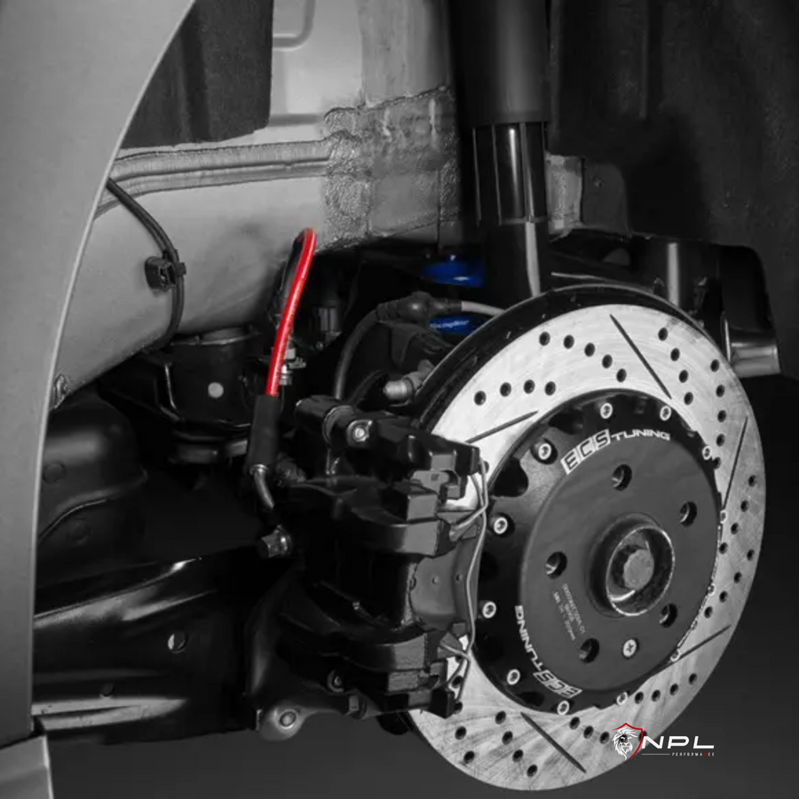 Kit Completo Aeroquip de Freios em Malha de Aço Dianteiro e Traseiro VW Jetta MK7 GLI, Tiguan MQB / AUDI A3, S3 8V ECS Tuning