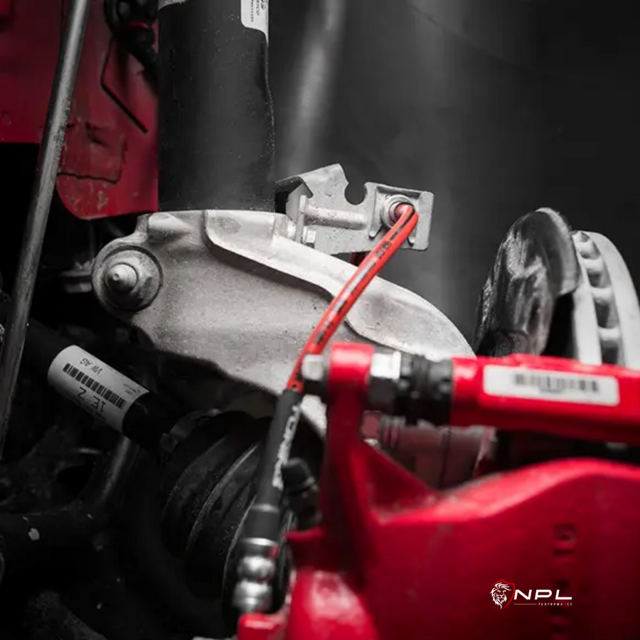 Kit Completo Aeroquip de Freios em Malha de Aço Dianteiro e Traseiro VW Jetta MK7 GLI, Tiguan MQB / AUDI A3, S3 8V ECS Tuning