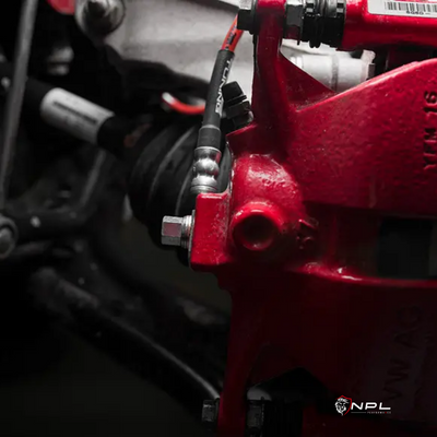 Kit Completo Aeroquip de Freios em Malha de Aço Dianteiro e Traseiro VW Jetta MK7 GLI, Tiguan MQB / AUDI A3, S3 8V ECS Tuning