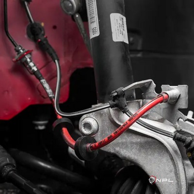 Kit Completo Aeroquip de Freios em Malha de Aço Dianteiro e Traseiro VW Jetta MK7 GLI, Tiguan MQB / AUDI A3, S3 8V ECS Tuning