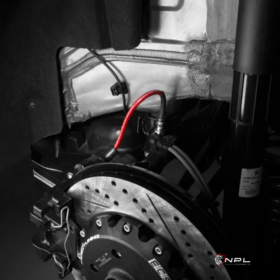 Kit Completo Aeroquip de Freios em Malha de Aço Dianteiro e Traseiro VW Jetta MK7 GLI, Tiguan MQB / AUDI A3, S3 8V ECS Tuning