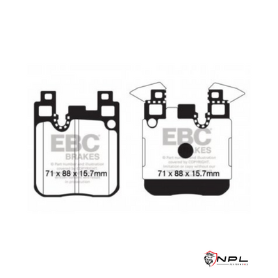 Pastilhas De Freio Traseira Bmw Ebc Yellowstuff Dp42133r Bmw M135i, 335i, M2, M3, M4, M140i, M240i EBC Brakes