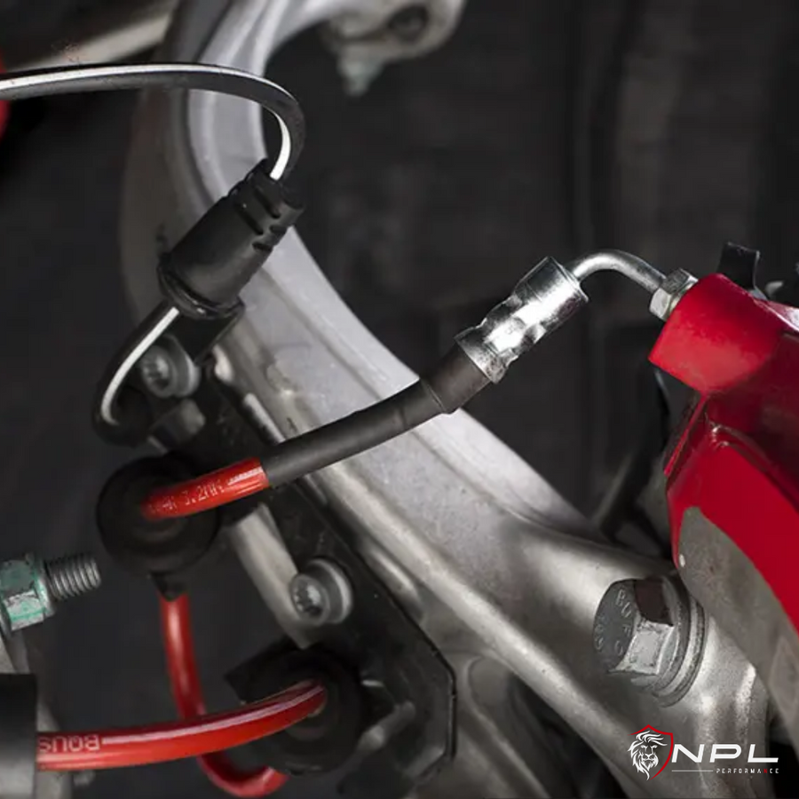 Aeroquip de Freios em Malha de Aço Dianteiro AUDI B9 RS4, RS5 2.9T e S4, S5 3.0T ECS Tuning