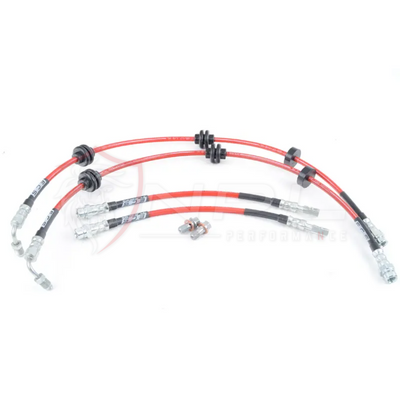 Kit Completo Aeroquip de Freios em Malha de Aço Dianteiro e Traseiro AUDI B9 RS4, RS5 2.9T e S4, S5 3.0T ECS Tuning