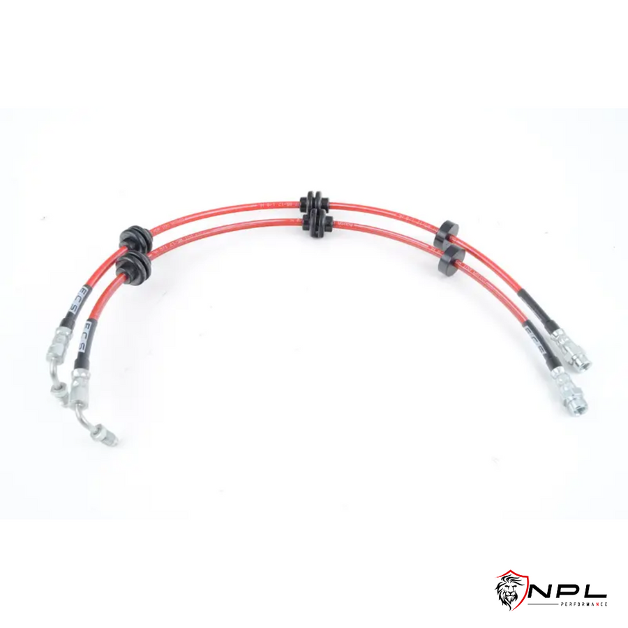 Kit Completo Aeroquip de Freios em Malha de Aço Dianteiro e Traseiro AUDI B9 RS4, RS5 2.9T e S4, S5 3.0T ECS Tuning