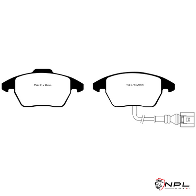 Pastilhas De Freio Dianteira Audi/vw Ebc Yellowstuff Dp41517r EBC Brakes