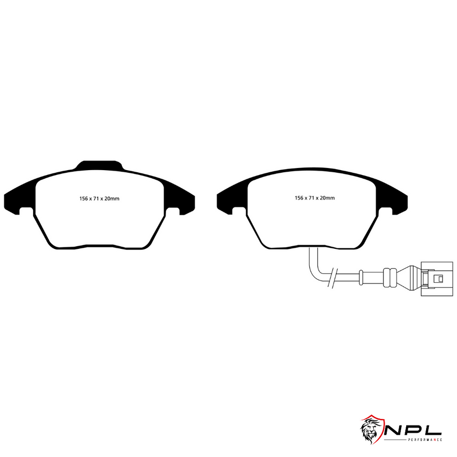 Pastilhas De Freio Dianteira Audi/vw Ebc Yellowstuff Dp41517r EBC Brakes