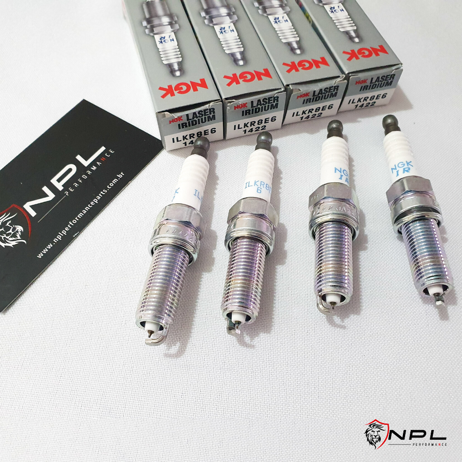Kit 4 Velas de Ignição de alta performance Iridium NGK ILKR8E6 1 grau mais Frias para MINI 1.6T NGK