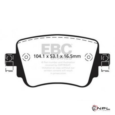 Pastilhas De Freio Traseira Audi/vw Ebc Yellowstuff Dp42201r (272mm) EBC Brakes