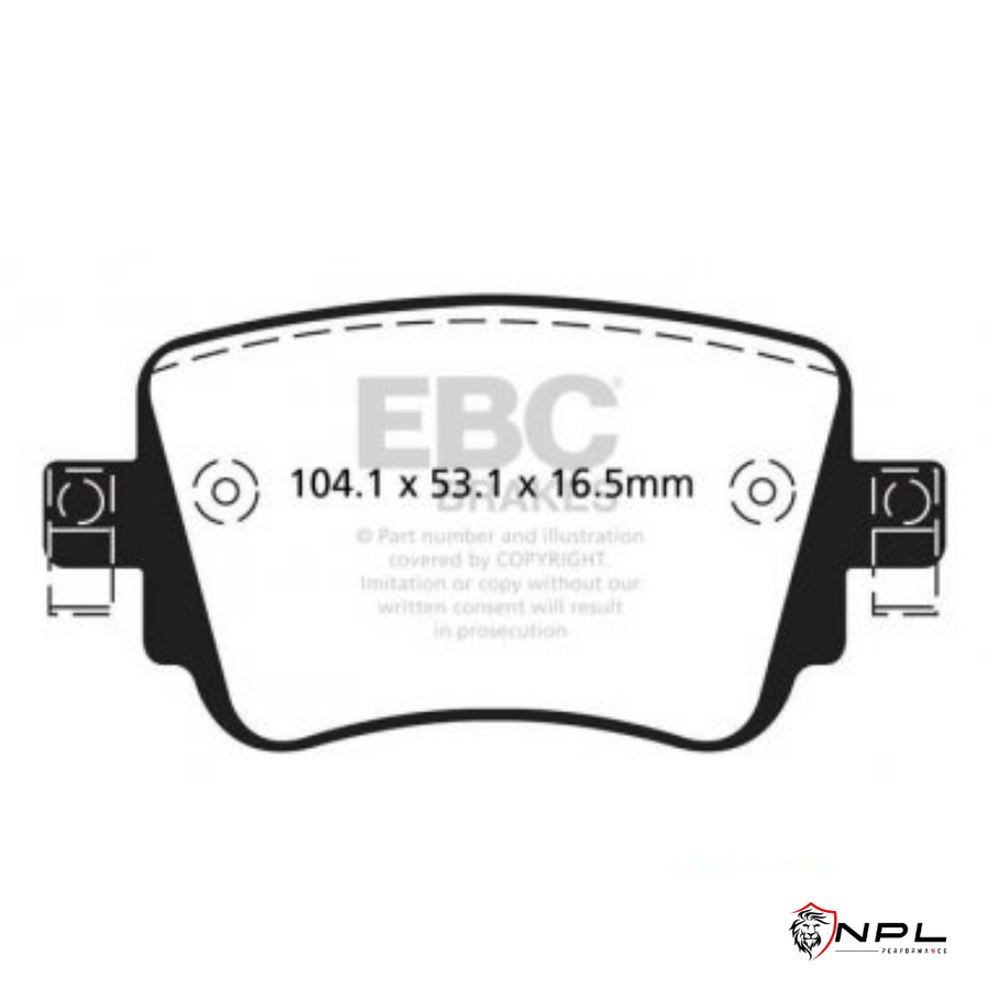 Pastilhas De Freio Traseira Audi/vw Ebc Yellowstuff Dp42201r (272mm) EBC Brakes