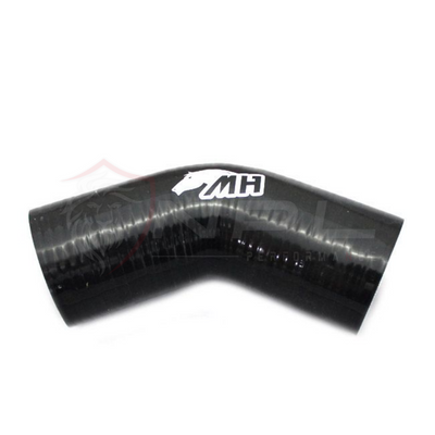 Mangote em Silicone Curva 45º graus 2-1/2" polegadas (63mm) x 125mm Metal Horse