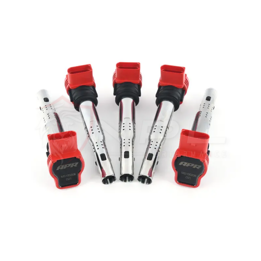 Kit 5 Bobinas de Ignição de Alta Performance APR (pq35) Para Vw Jetta Mk5 2.5, Audi RS3 8P / 8V 367cv e TTRS Mk2 APR