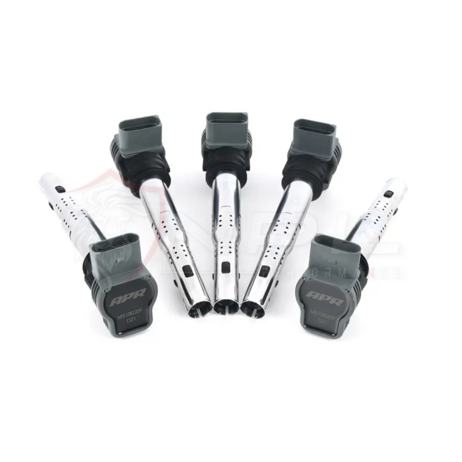 Kit 5 Bobinas de Ignição de Alta Performance APR (pq35) Para Vw Jetta Mk5 2.5, Audi RS3 8P / 8V 367cv e TTRS Mk2 APR