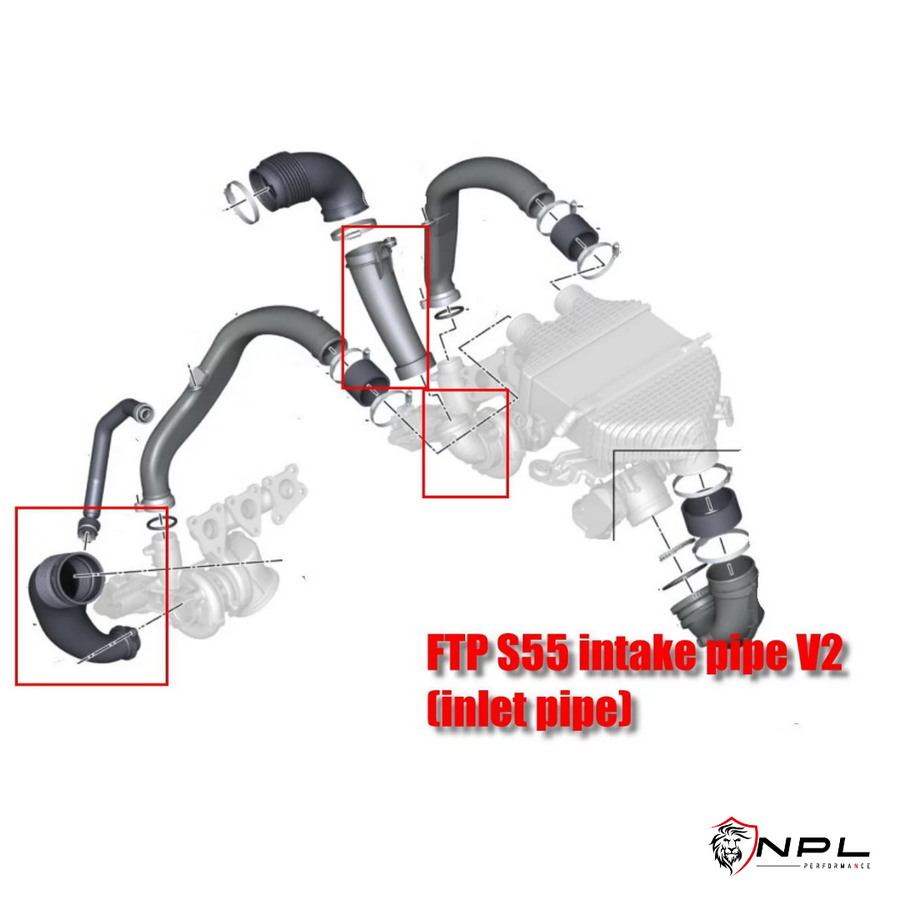 Inlet Pipe das Turbinas FTP Motorsport Para BMW F80 M3, F82/F83 M4 ,F87 M2 Competition