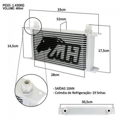 Kit Radiador de Óleo para motor 2.0 TSI EA888 200 cv NPL Performance Parts