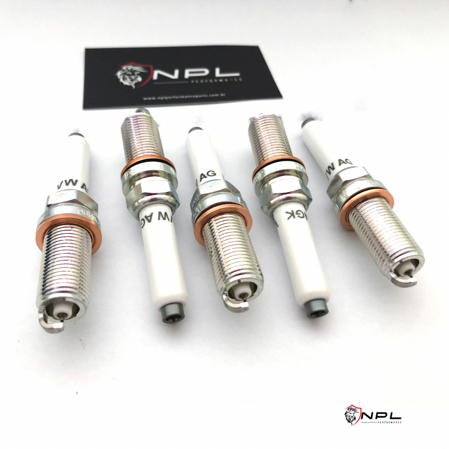 Kit 5 Velas De Ignição VAG 06K905601M Genuínas Audi para Audi RS3 8V, 8S TTRS, RS Q3 F3 2.5 TFSI VW/AUDI